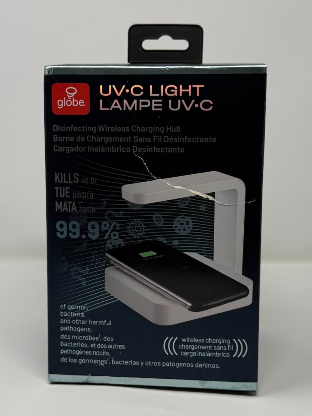 Globe Electric UV-C Light Disinfecting Wireless Charging Hub